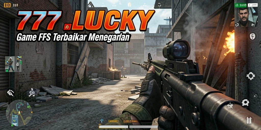 Screenshot gameplay <strong>777LUCKY</strong> menampilkan aksi tembak-menembak yang mendebarkan.