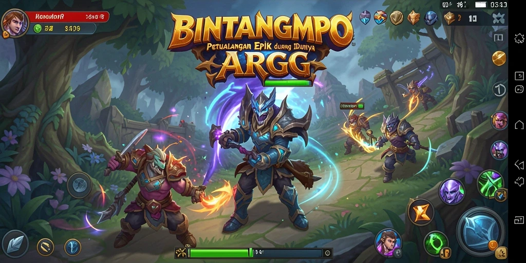 Tangkapan layar gameplay BINTANGMPO yang menampilkan pertarungan yang mengasyikkan.