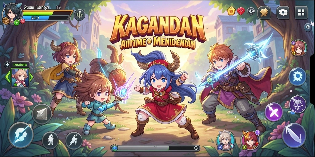 Screenshot menunjukkan aksi seru dalam gameplay KAGANDAN.