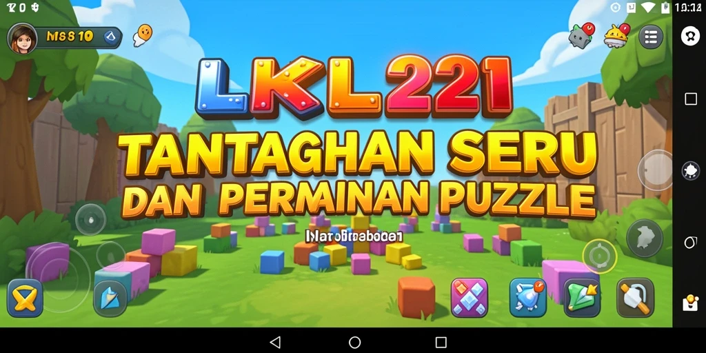 Screenshot menunjukkan gameplay LK21 dengan berbagai tantangan Puzzle.