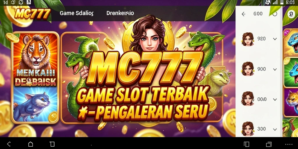 Screenshot gameplay <strong>MC777</strong> menunjukkan keseruan saat memutar gulungan slot.