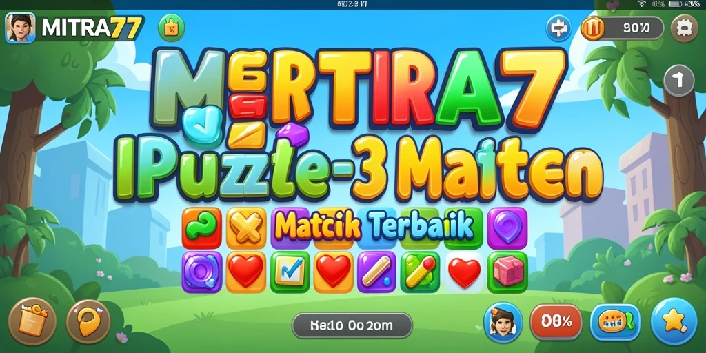 Tampilan gameplay seru MITRA77 dengan berbagai permata berwarna.