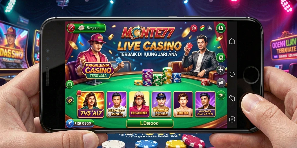 Tampilan gameplay MONTE77 yang mendebarkan dalam suasana Live Casino.