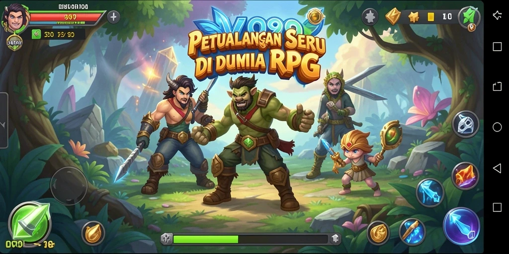 Tampilan gameplay RPG yang menarik di OVO99.