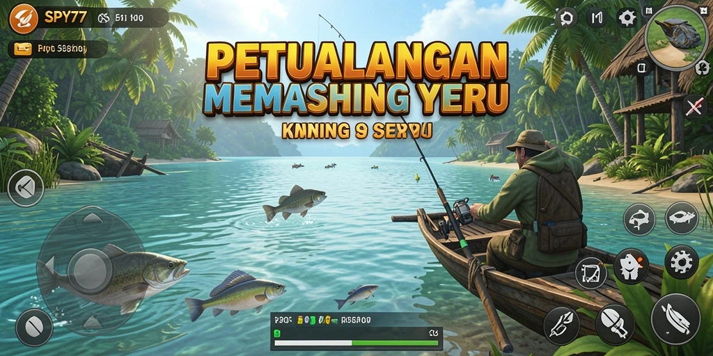 Gameplay menarik saat memancing di laut dengan berbagai jenis ikan.