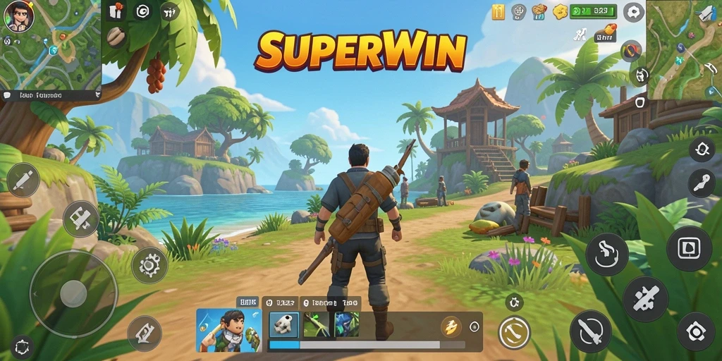 Tampilan dari gameplay SUPERWIN yang epik dan mendebarkan.