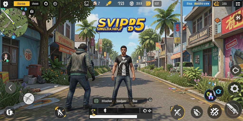 Screenshot gameplay SVIP5 yang menampilkan simulasi kehidupan yang menarik.