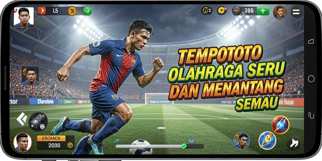 Tampilan menarik dari gameplay TEMPOTOTO yang seru.