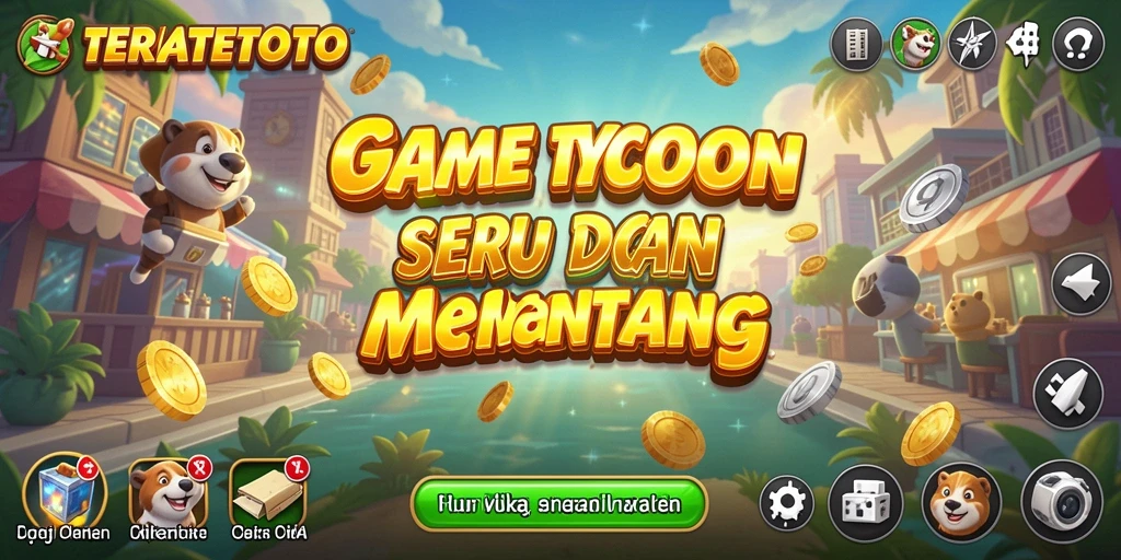 Screenshot gameplay TERNATETOTO menampilkan pengelolaan bisnis yang dinamis.