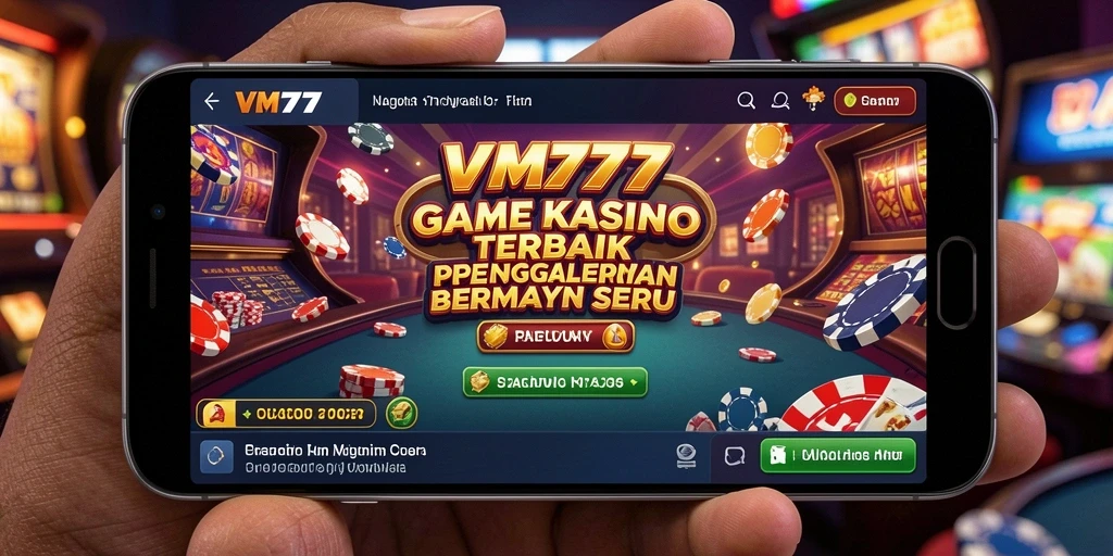 Screenshot utama VM777 menampilkan gameplay seru dan interaktif di kasino.